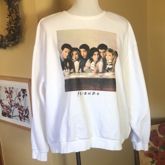 FRIENDS Size XL LOGG H&H Cotton Sweatshirt FRIENDS Photo Transfer WarnerBros NEW - Picture 4 of 12